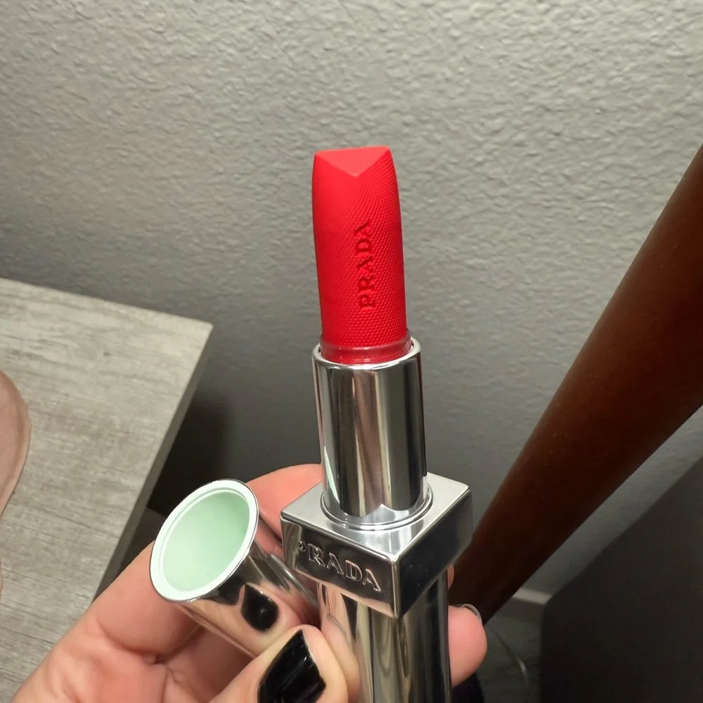 Prada Red Soft Matte Lipstick.